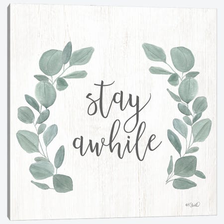 Stay Awhile Eucalyptus Canvas Print #SRL45} by Kate Sherrill Canvas Art