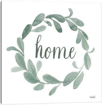 Welcome Home Wreath Canvas Art Print