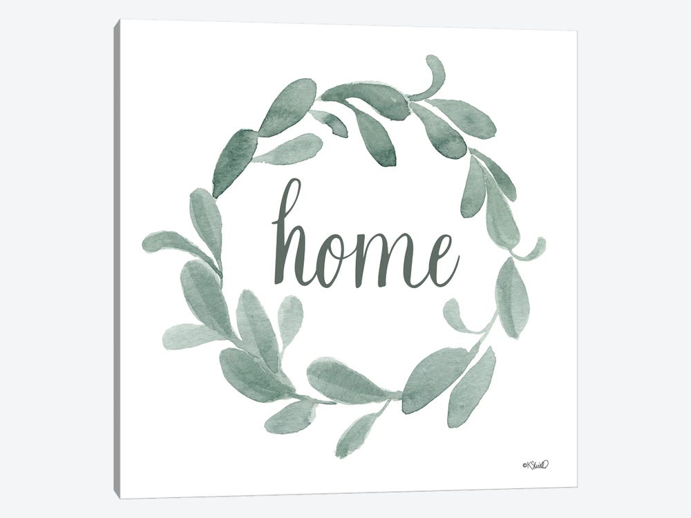 Welcome Home Wreath by Kate Sherrill 1-piece Canvas Art