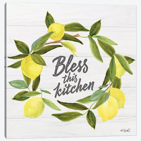 Bless This Kitchen Canvas Print #SRL58} by Kate Sherrill Canvas Art