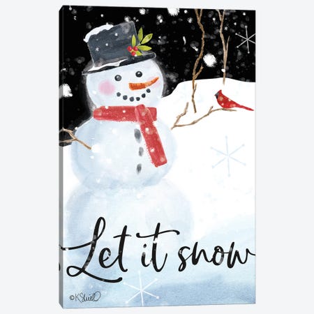 Let It Snow Canvas Print #SRL60} by Kate Sherrill Canvas Print