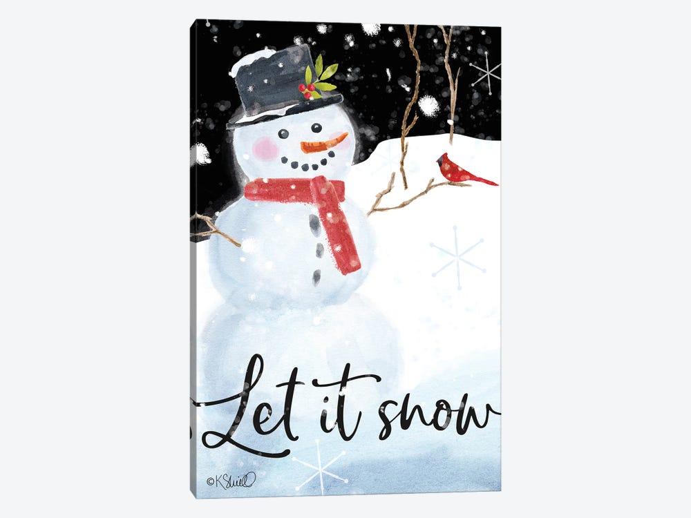 Let It Snow by Kate Sherrill 1-piece Canvas Wall Art