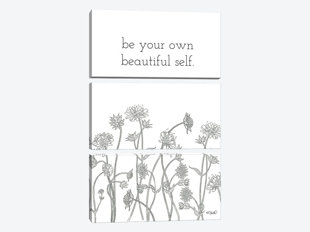 Be Your Own Beautiful Self by Kate Sherrill 3-piece Canvas Art