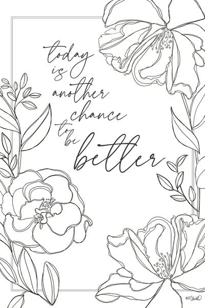 Black & White Florals: Today Is Another Chance by Kate Sherrill