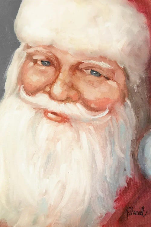 Jolly Old Santa Claus by Kate Sherrill canvas print