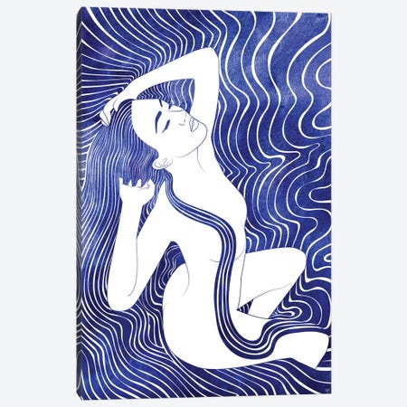 Water Nymph CIII Canvas Print #SRN103} by sirenarts Canvas Wall Art