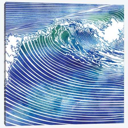Atlantic Waves Canvas Print #SRN1} by sirenarts Canvas Art