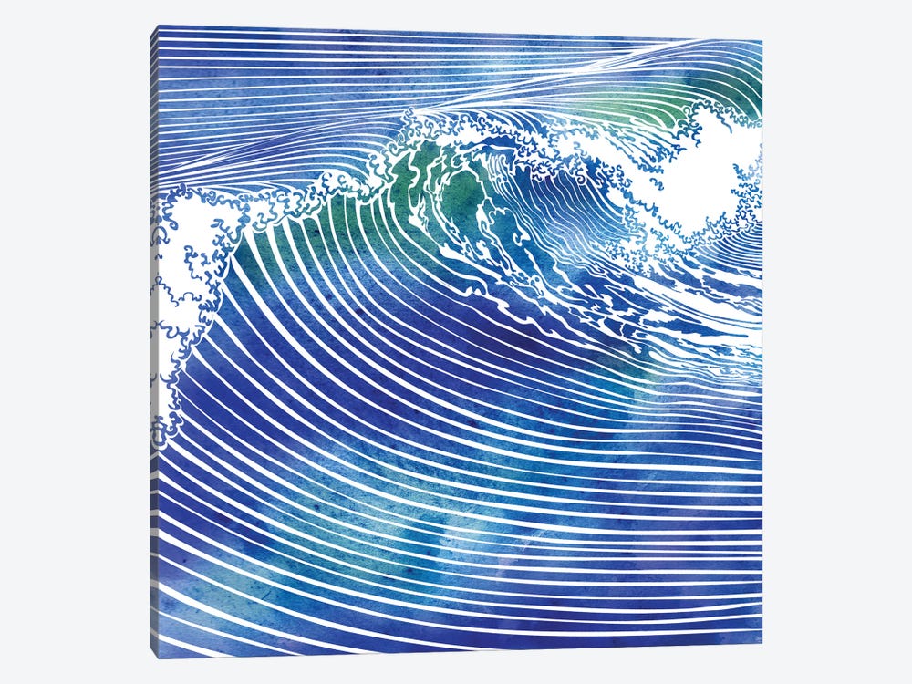 Atlantic Waves by sirenarts 1-piece Canvas Artwork
