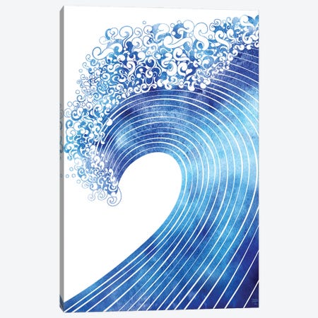 Blue Swell Canvas Print #SRN216} by sirenarts Canvas Print