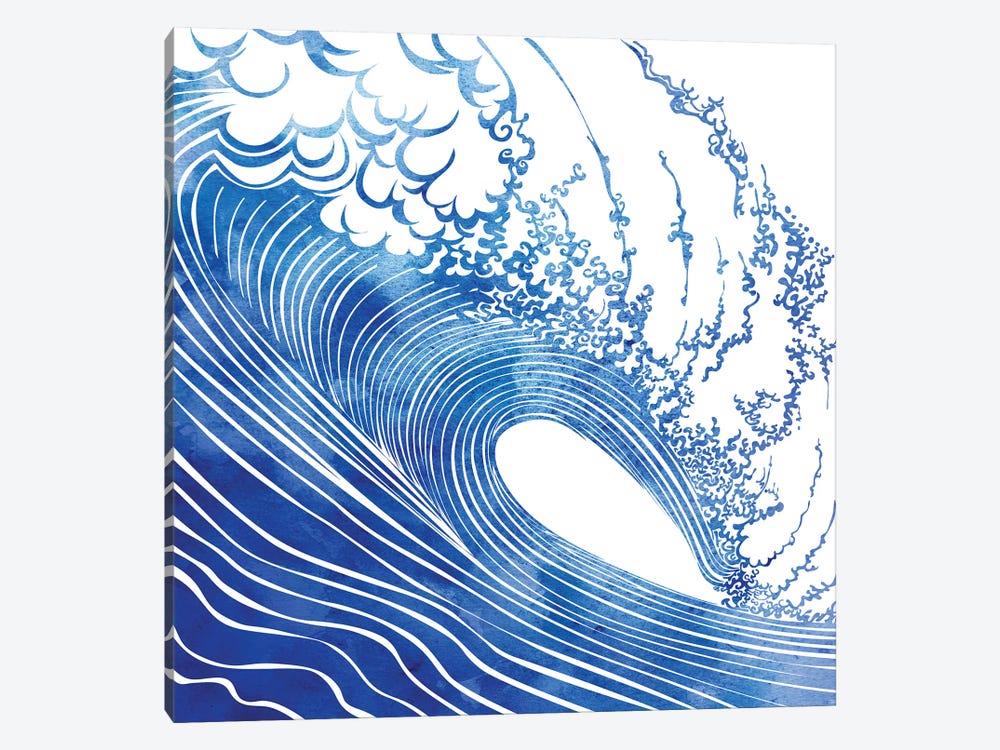 Big Wave by sirenarts 1-piece Canvas Art Print