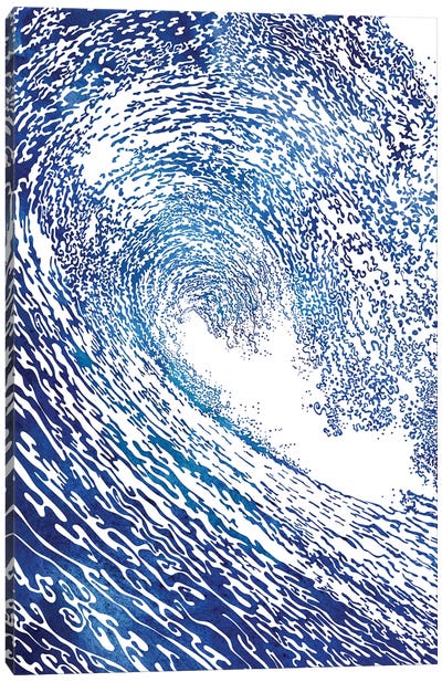 Pacific Waves IV Canvas Art Print - Wave Art
