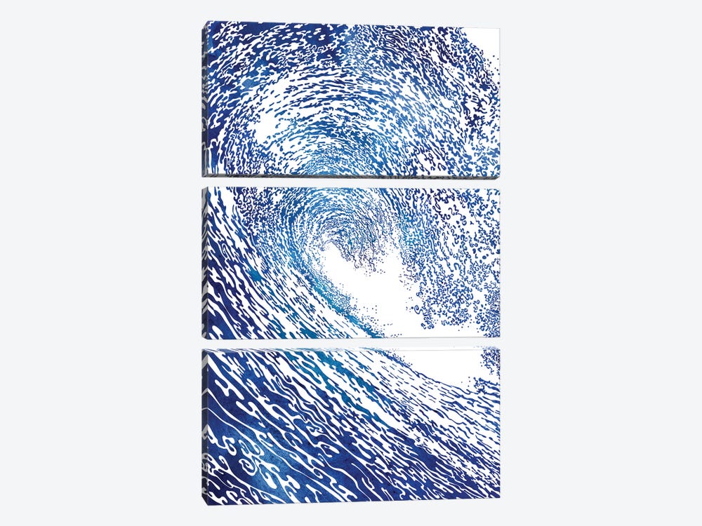 Pacific Waves IV by sirenarts 3-piece Canvas Artwork