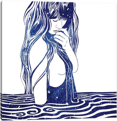 Water Nymph XIII Canvas Art Print - sirenarts
