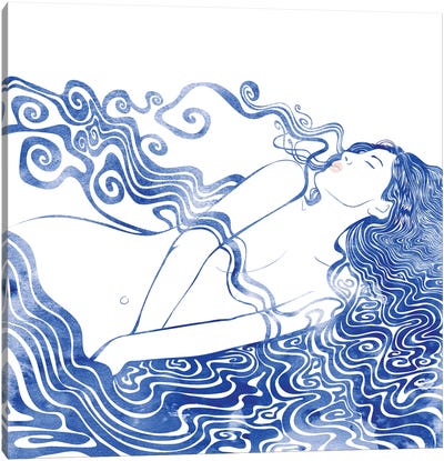 Water Nymph LXVII Canvas Art Print - sirenarts