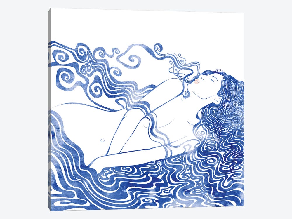 Water Nymph LXVII by sirenarts 1-piece Canvas Art