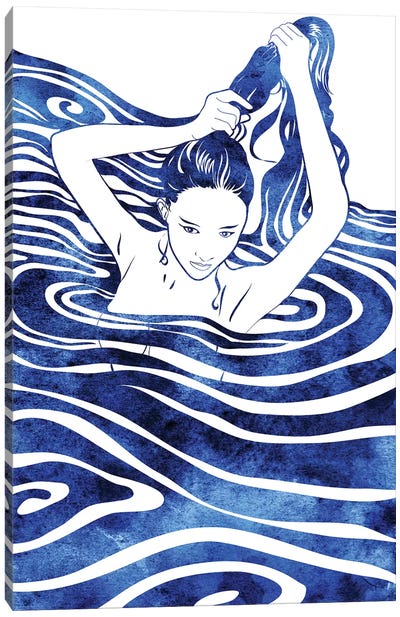 Water Nymph IV Canvas Art Print - sirenarts