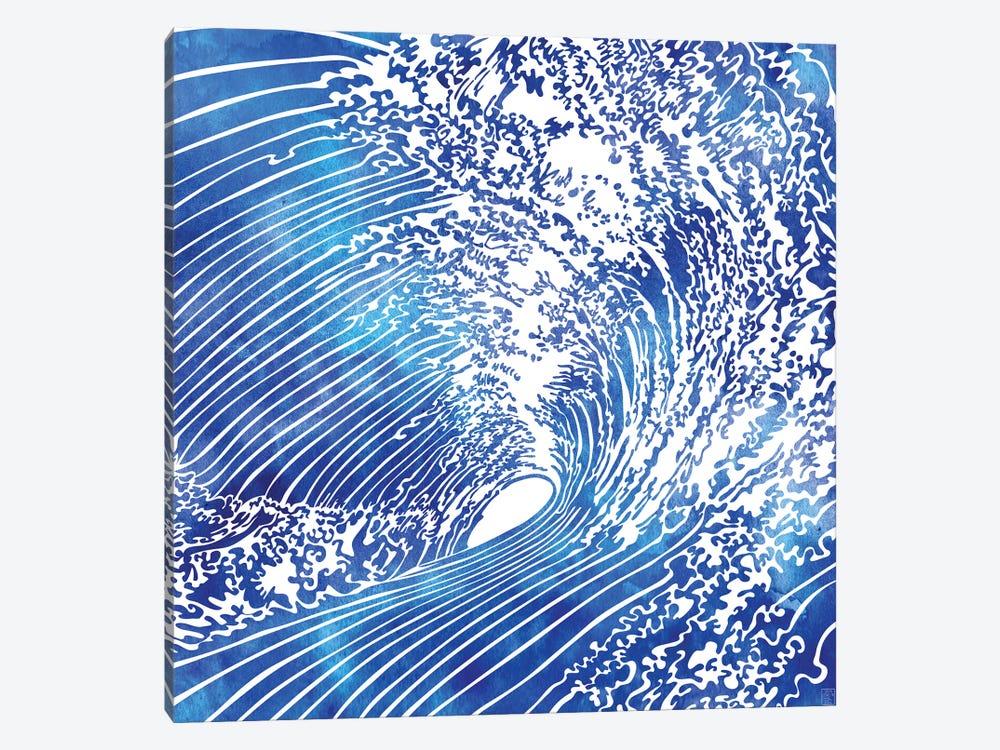 Blue Wave II by sirenarts 1-piece Canvas Artwork