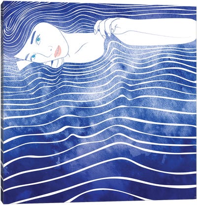 Water Nymph LXVI Canvas Art Print - sirenarts