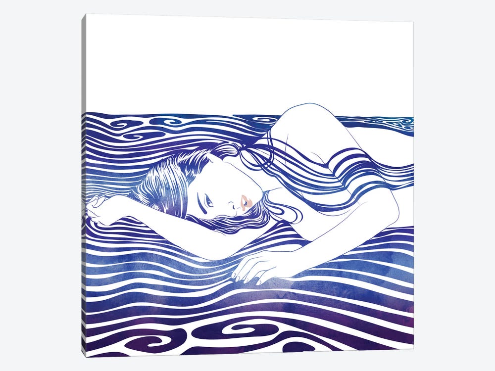 Water Nymph XXX by sirenarts 1-piece Canvas Art