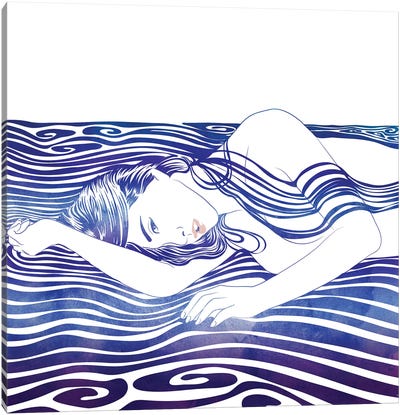 Water Nymph XXX Canvas Art Print - sirenarts