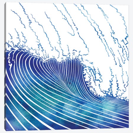Wave Canvas Print #SRN46} by sirenarts Canvas Artwork