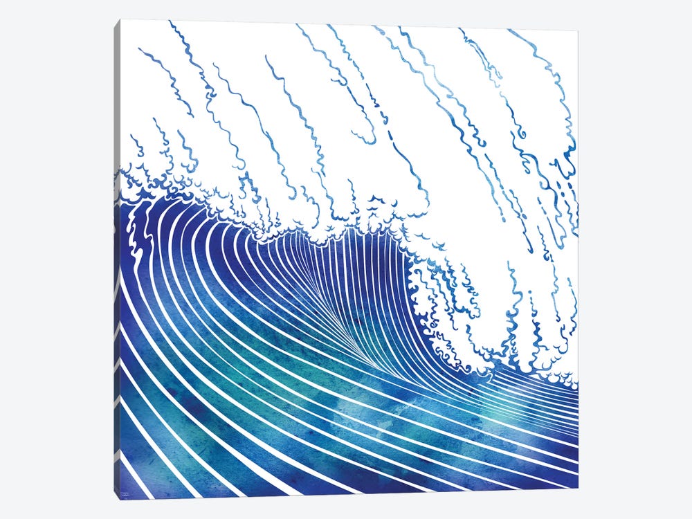 Wave by sirenarts 1-piece Canvas Art Print