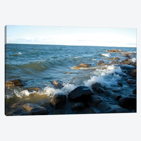 Waves Crash Along The Shores Of Leech Lake, Minnesota Canvas Print #SRR339} by Joel Sartore Canvas Art