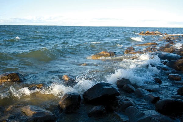 Minnesota: Waves Crash Along The Shores Of Leech Lake, Minnesota by Joel Sartore