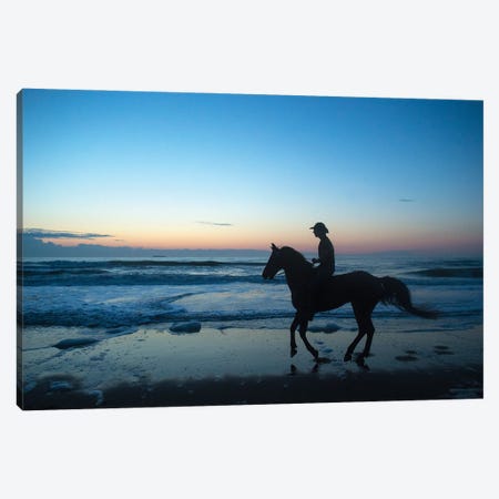 A Cowboy On Virginia Beach At Sunrise Canvas Print #SRR37} by Joel Sartore Canvas Print