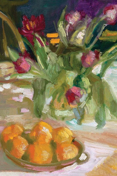 Cozy Cottage: Oranges And Tulips by Sally Rosenbaum