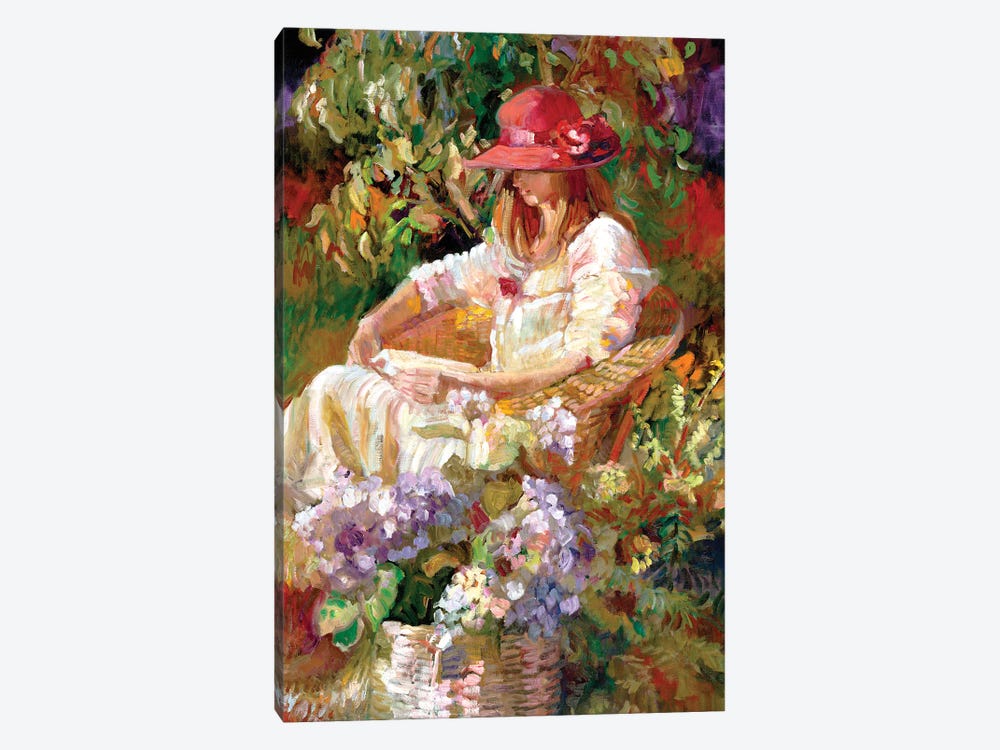 Girl In The Red Hat by Sally Rosenbaum 1-piece Canvas Art
