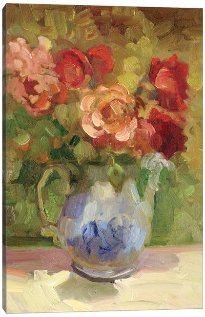 Antique Roses Canvas Art Print - Sally Rosenbaum