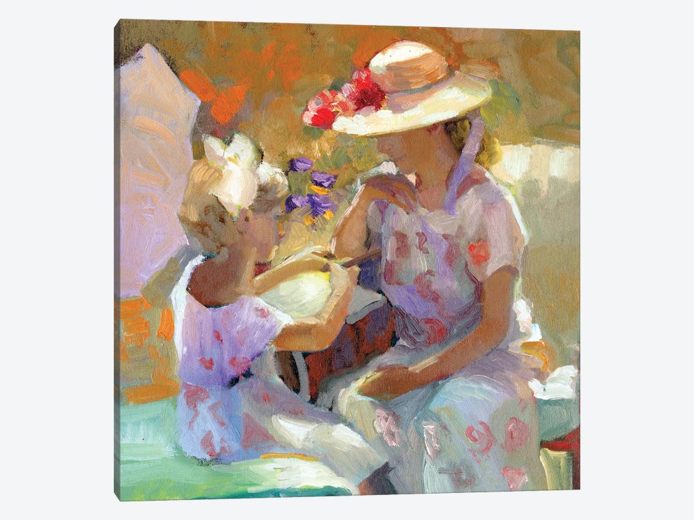 Mother And Daughter by Sally Rosenbaum 1-piece Canvas Art Print