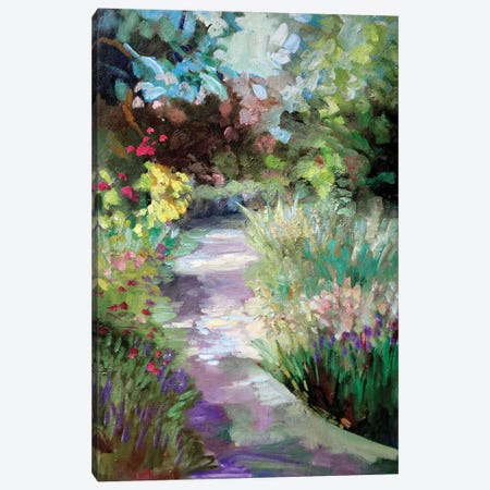 Lavender Path Canvas Print #SRU37} by Sally Rosenbaum Canvas Artwork