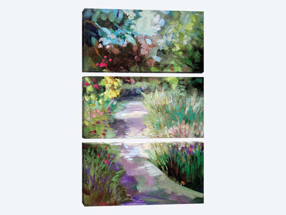 Lavender Path by Sally Rosenbaum 3-piece Art Print
