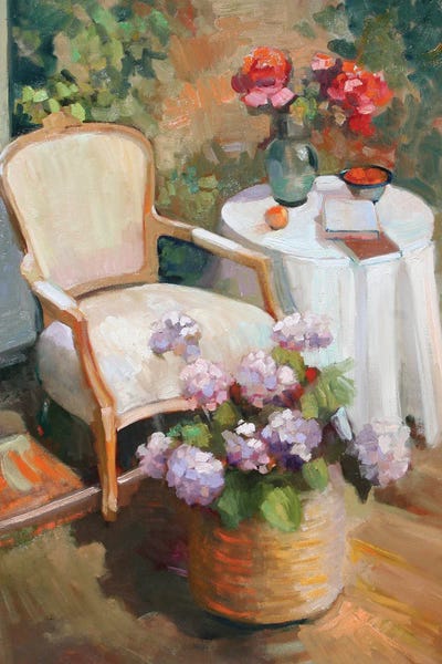 Contemporary Fine Art: On The Veranda by Sally Rosenbaum