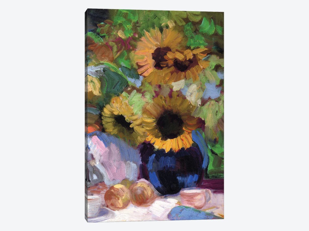 Sunflowers In Summer by Sally Rosenbaum 1-piece Canvas Print