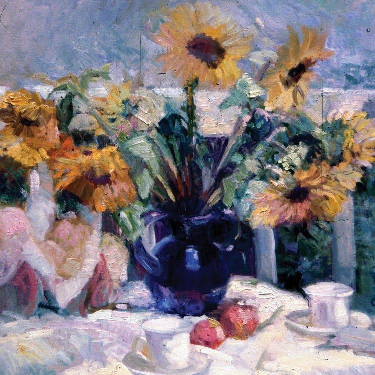 Sunflowers In July by Sally Rosenbaum wall art