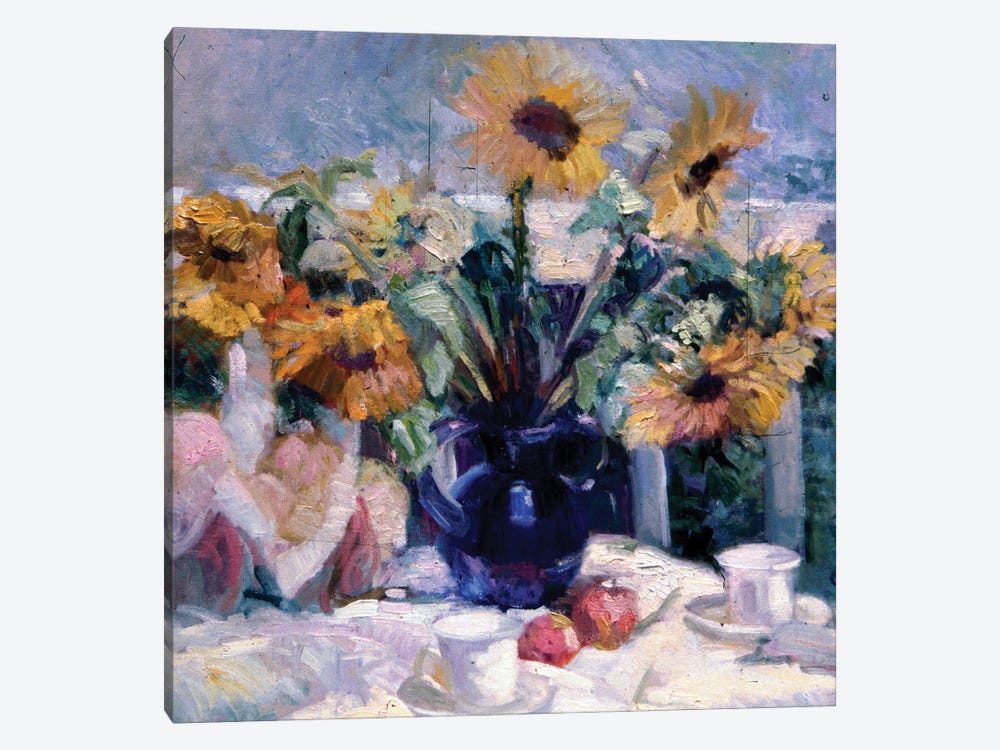 Sunflowers In July by Sally Rosenbaum 1-piece Canvas Wall Art
