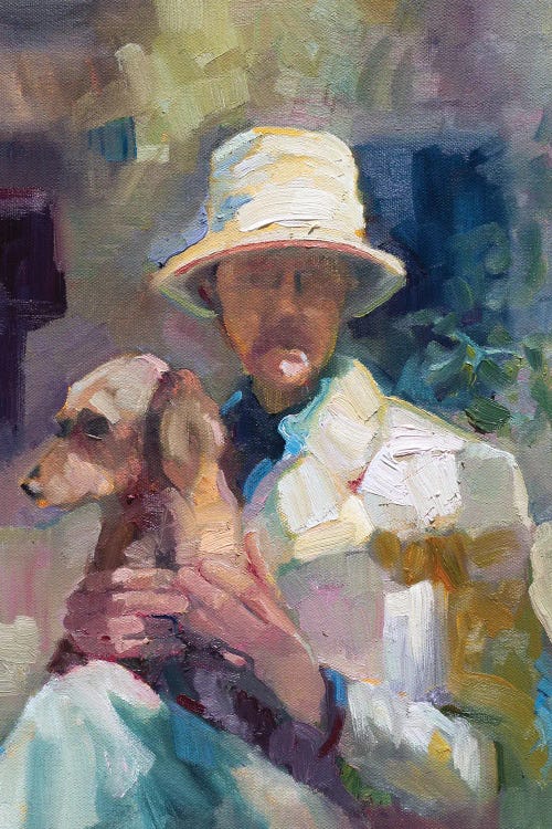 A Man And His Dachshund