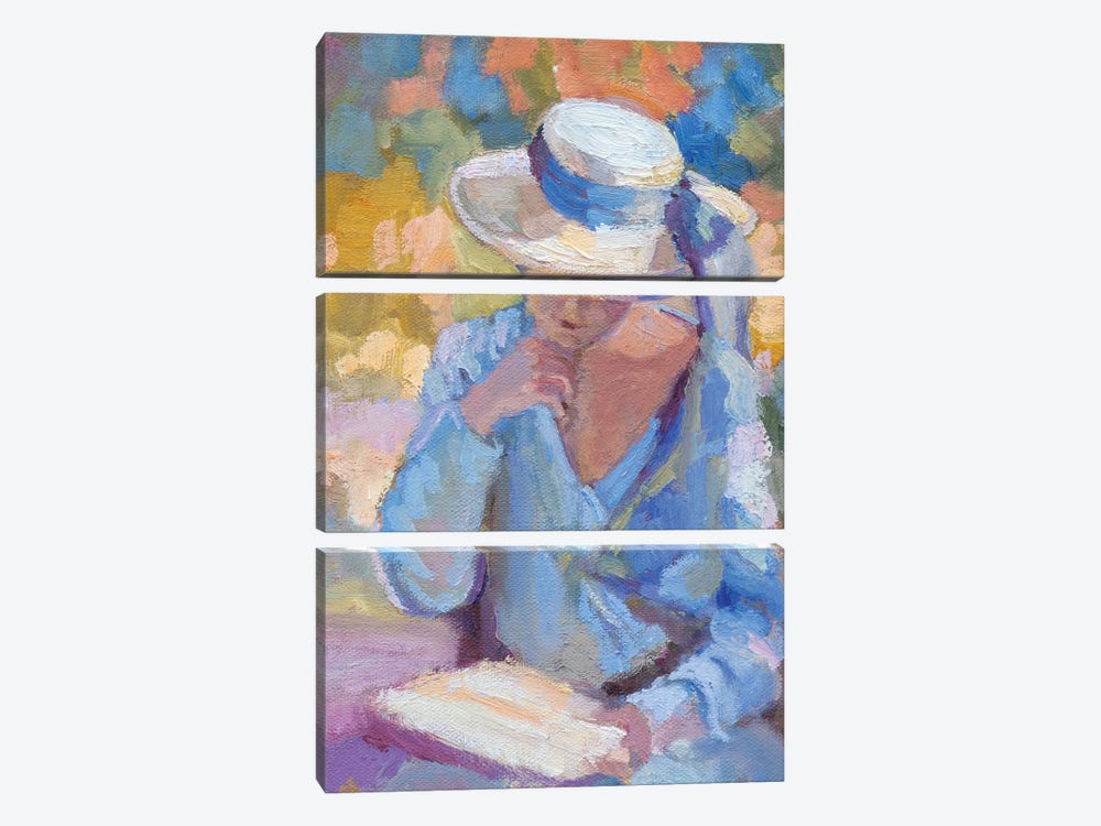 Blue Jenny by Sally Rosenbaum 3-piece Canvas Art Print