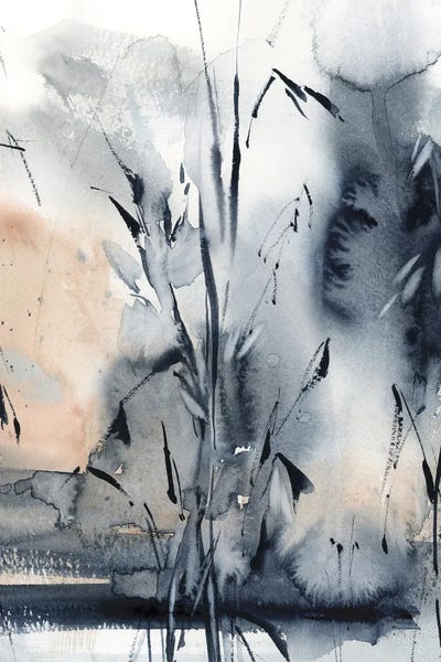 Abstract Watercolors: Blue Herbs II by Sophie Rodionov