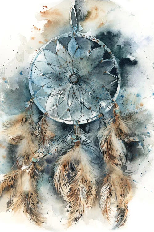 Dreamcatcher In Teal And Amber