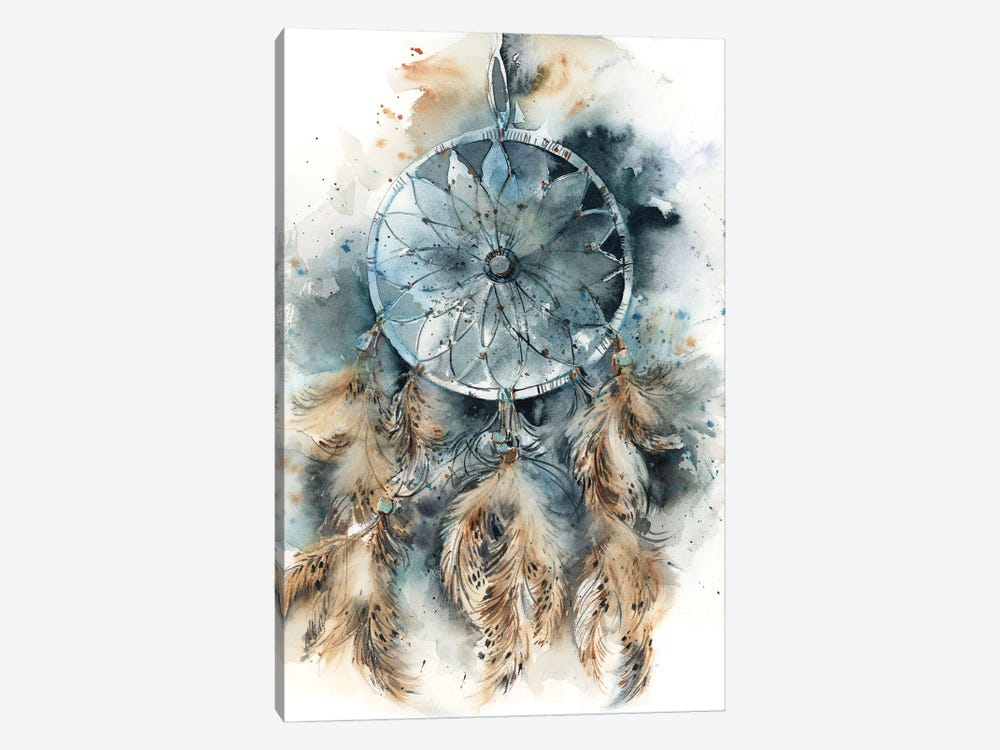 Dreamcatcher In Teal And Amber by Sophie Rodionov 1-piece Canvas Print
