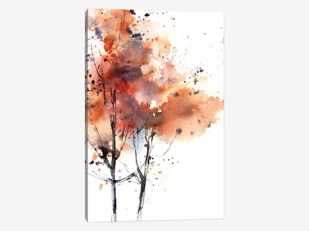 Autumn Trees In Brick Red II by Sophie Rodionov 1-piece Art Print