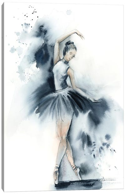 Ballet In Nordic Blue I Canvas Art Print - Sophie Rodionov
