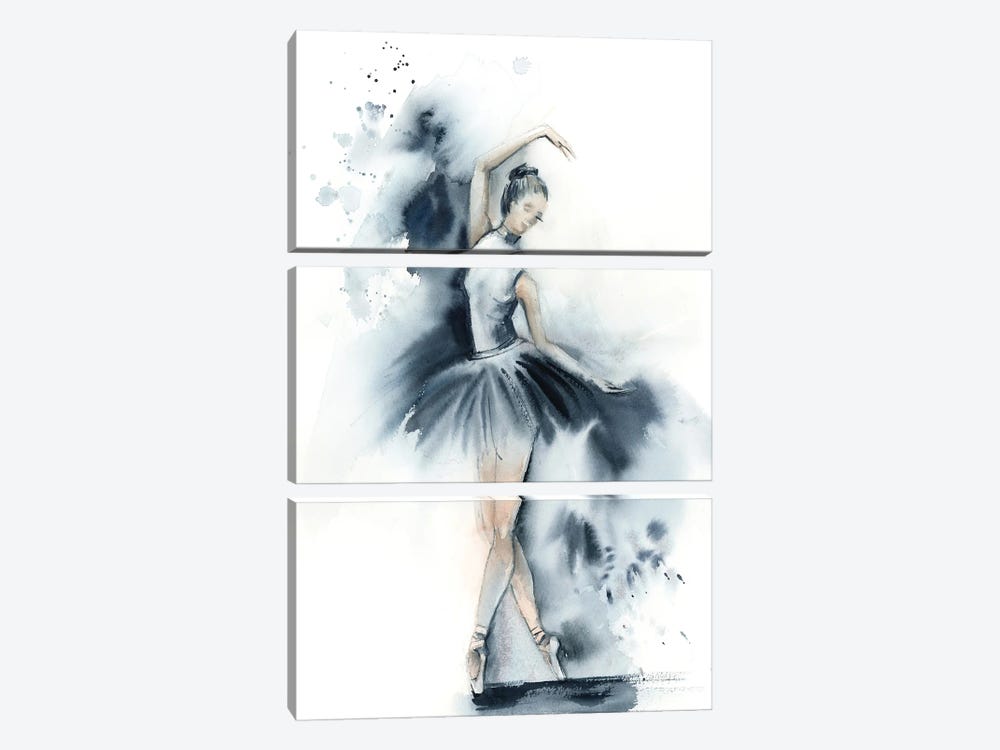 Ballet In Nordic Blue I by Sophie Rodionov 3-piece Canvas Wall Art