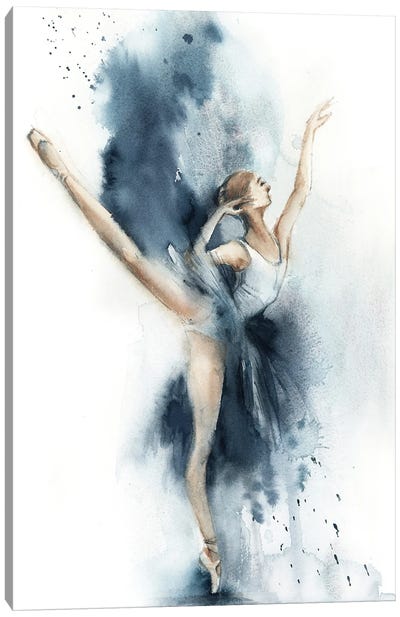 Ballet In Nordic Blue III Canvas Art Print - Sophie Rodionov