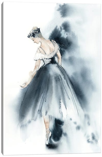 Ballet In Nordic Blue V Canvas Art Print - Sophie Rodionov