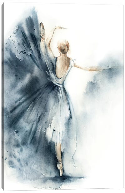 Ballet In Nordic Blue VI Canvas Art Print - Sophie Rodionov
